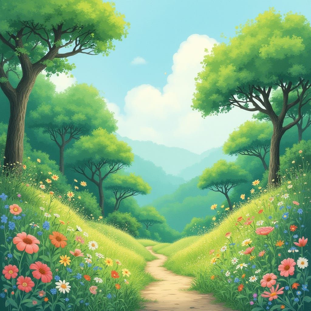 Whimsical Dreamscapes in Watercolor Style