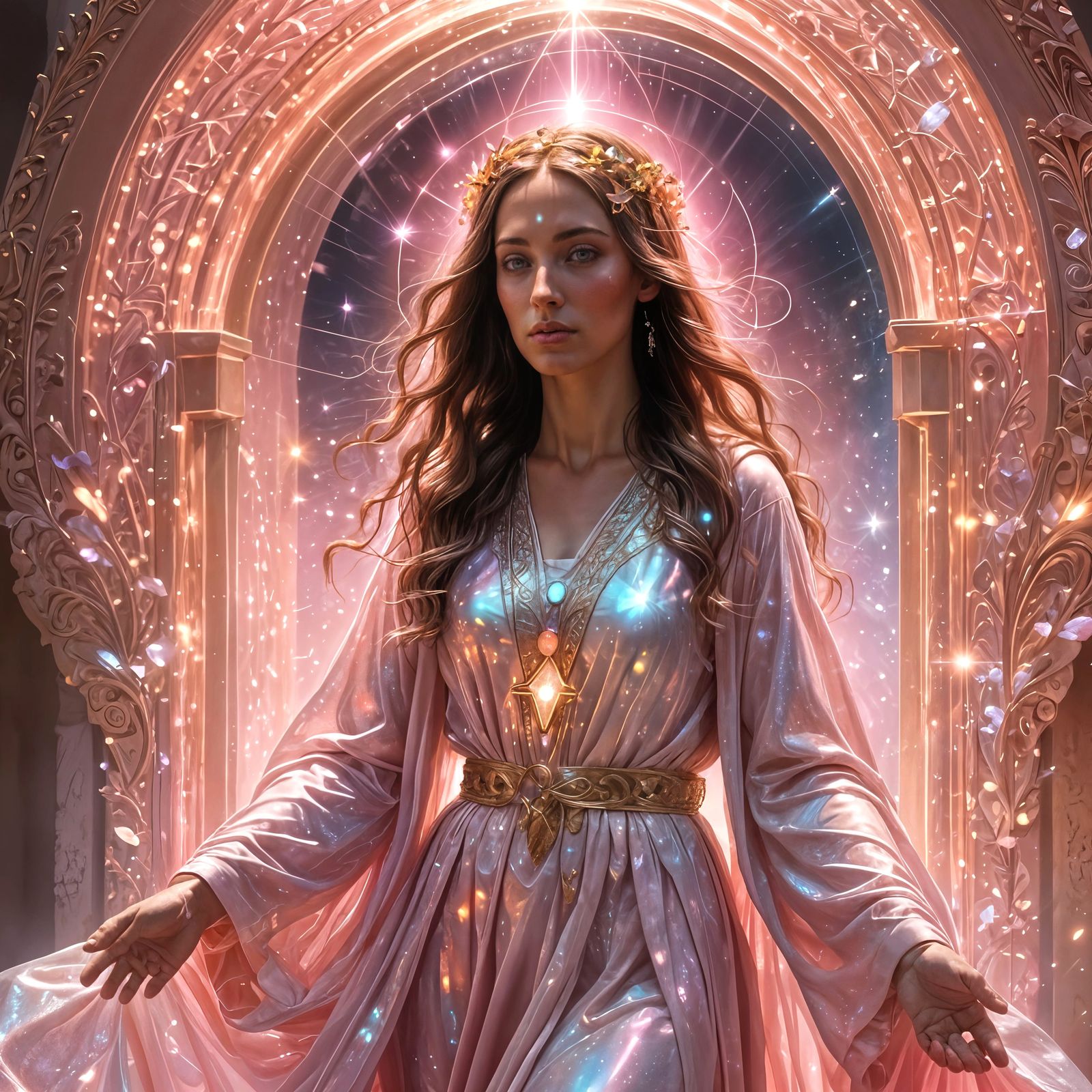 Sacred Goddess in Holographic Portal