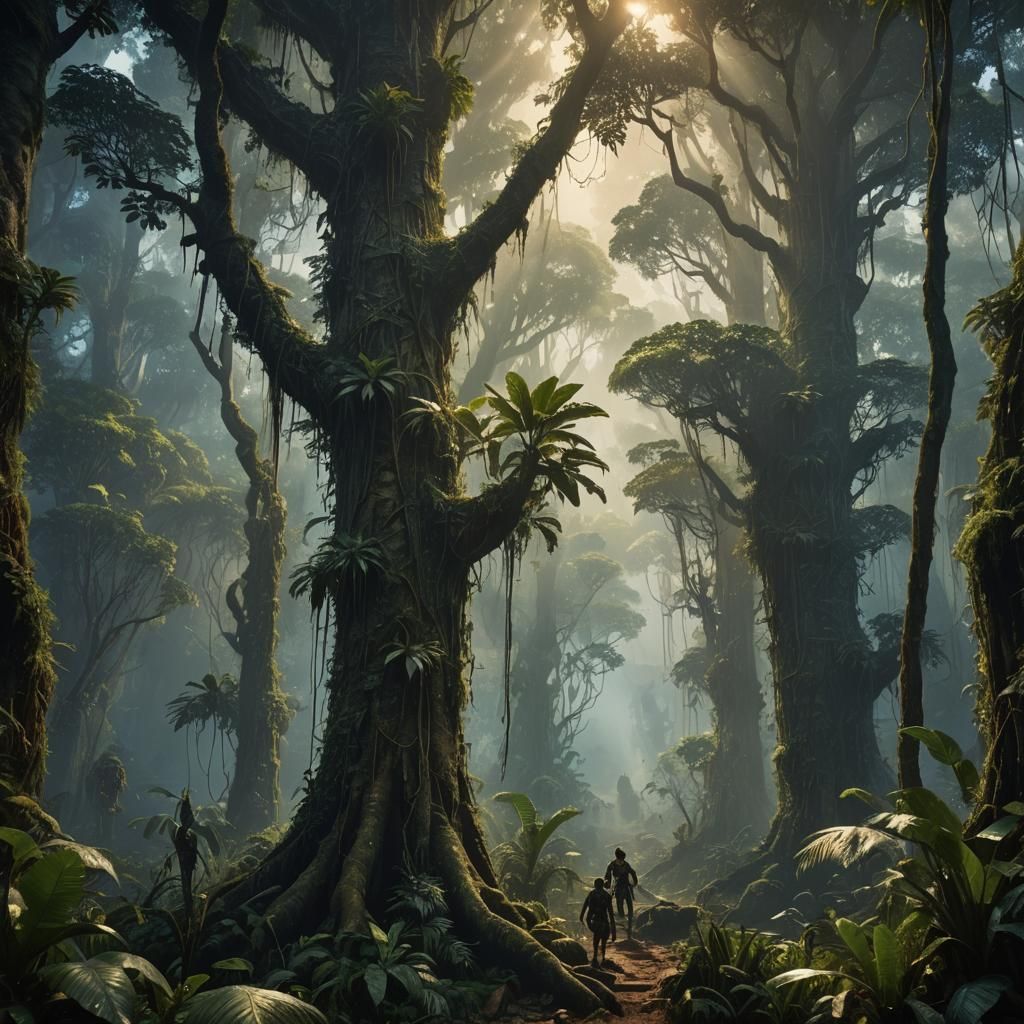 Epic Jungle Paradise in Warm Golden Light