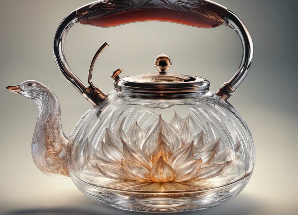 Swan Lotus Tea Kettle