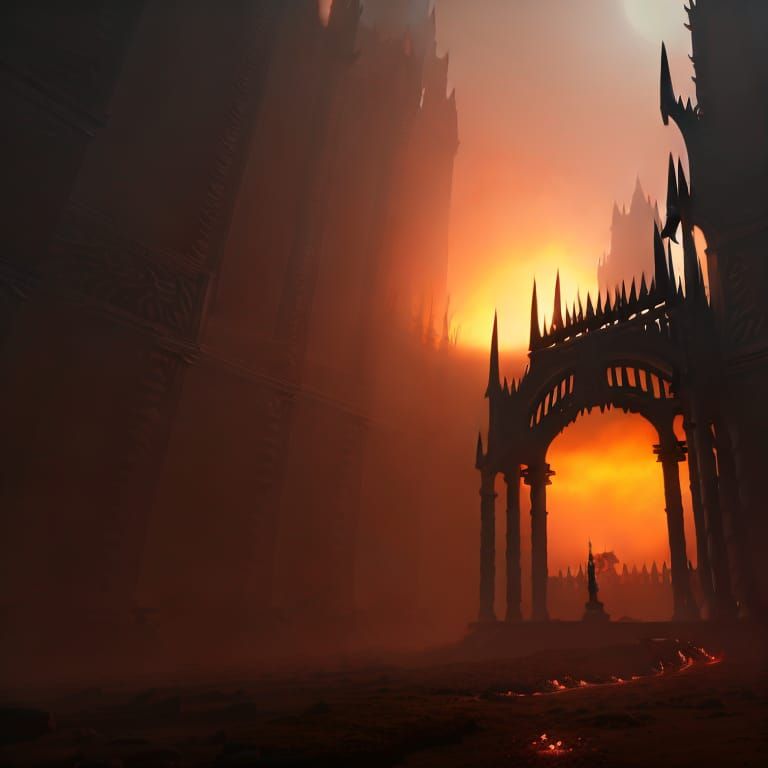 Entrance to Hell: Dark Fantasy Concept Art