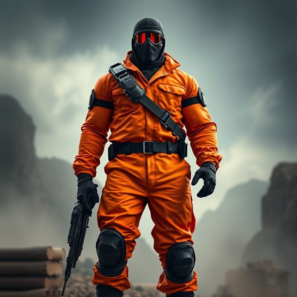 Hyperrealistic Super Soldier in Sci-Fi Art Style