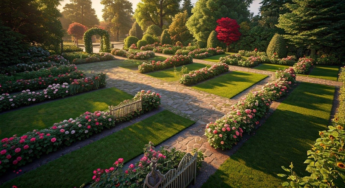 Enchanting English Garden in Perfect Order