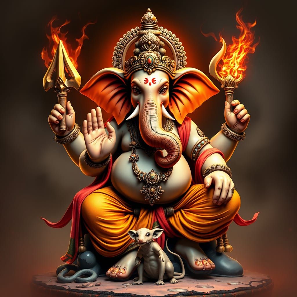Ganesha, the Elephant-Headed Hindu Deity of Wisdom and Prosp...