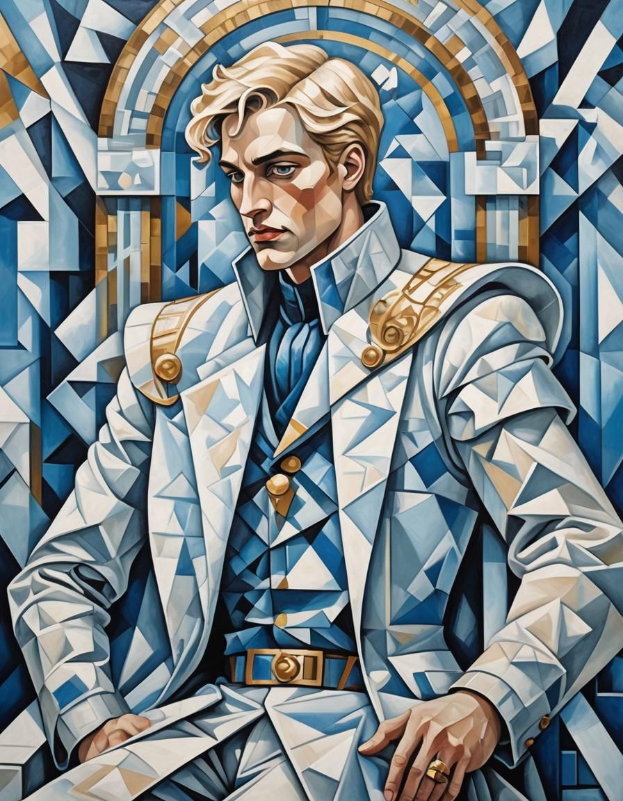 Prince of Winter: A Geometric Art Deco Masterpiece