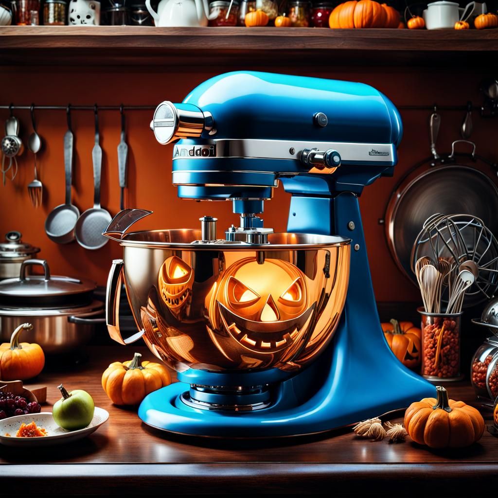 Hyperdetailed Halloween Mixer Monster in Triadic Colors