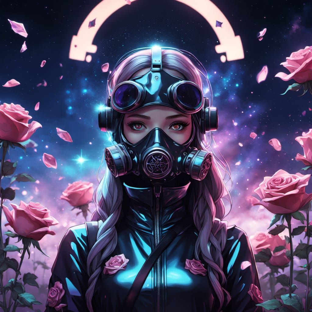 Galactic Goddess in a Cosmic Fleur-de-lis Crown