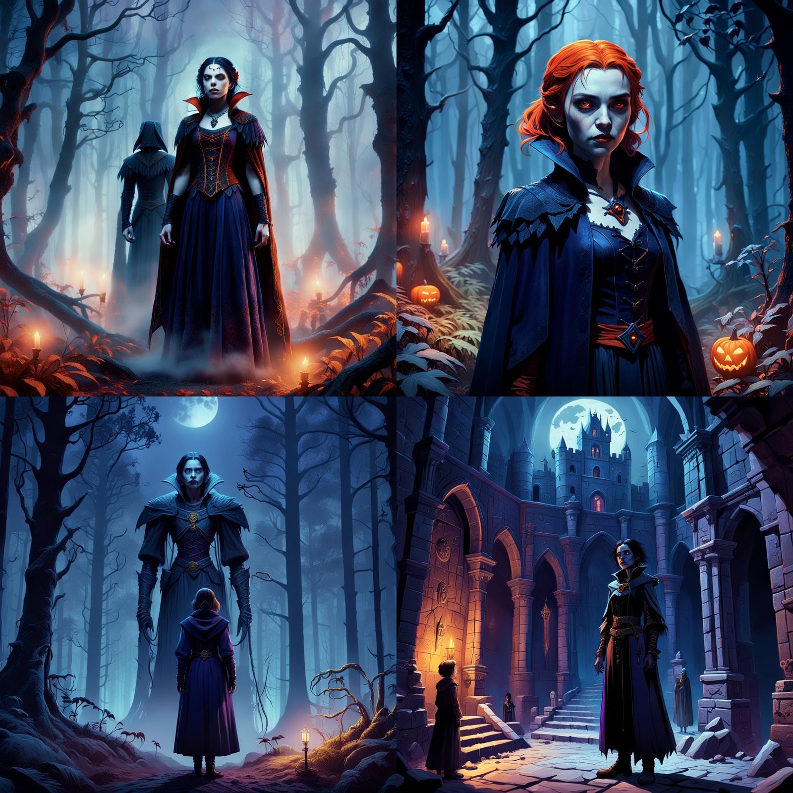 Ethereal Vampire Goddess in Mystic Splendor