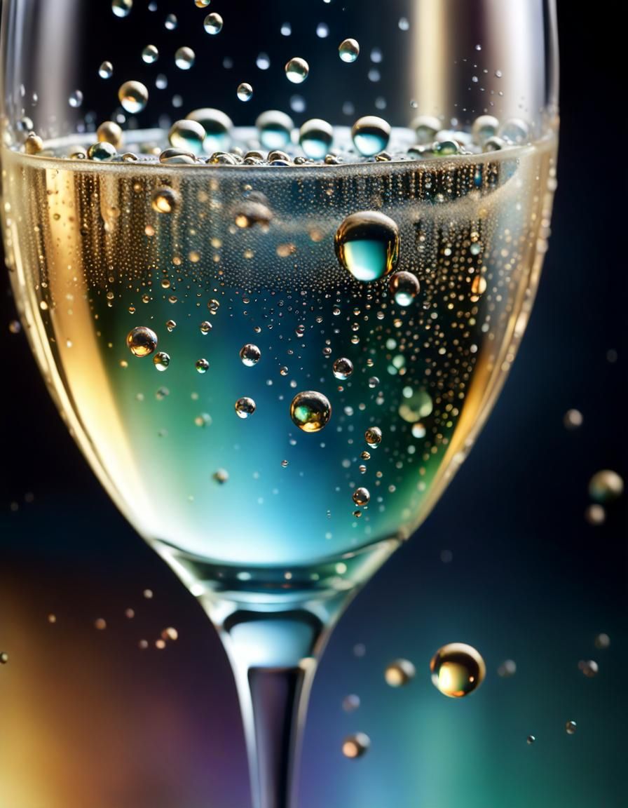 Elegant Art Deco Champagne Reflecting Party Scenes