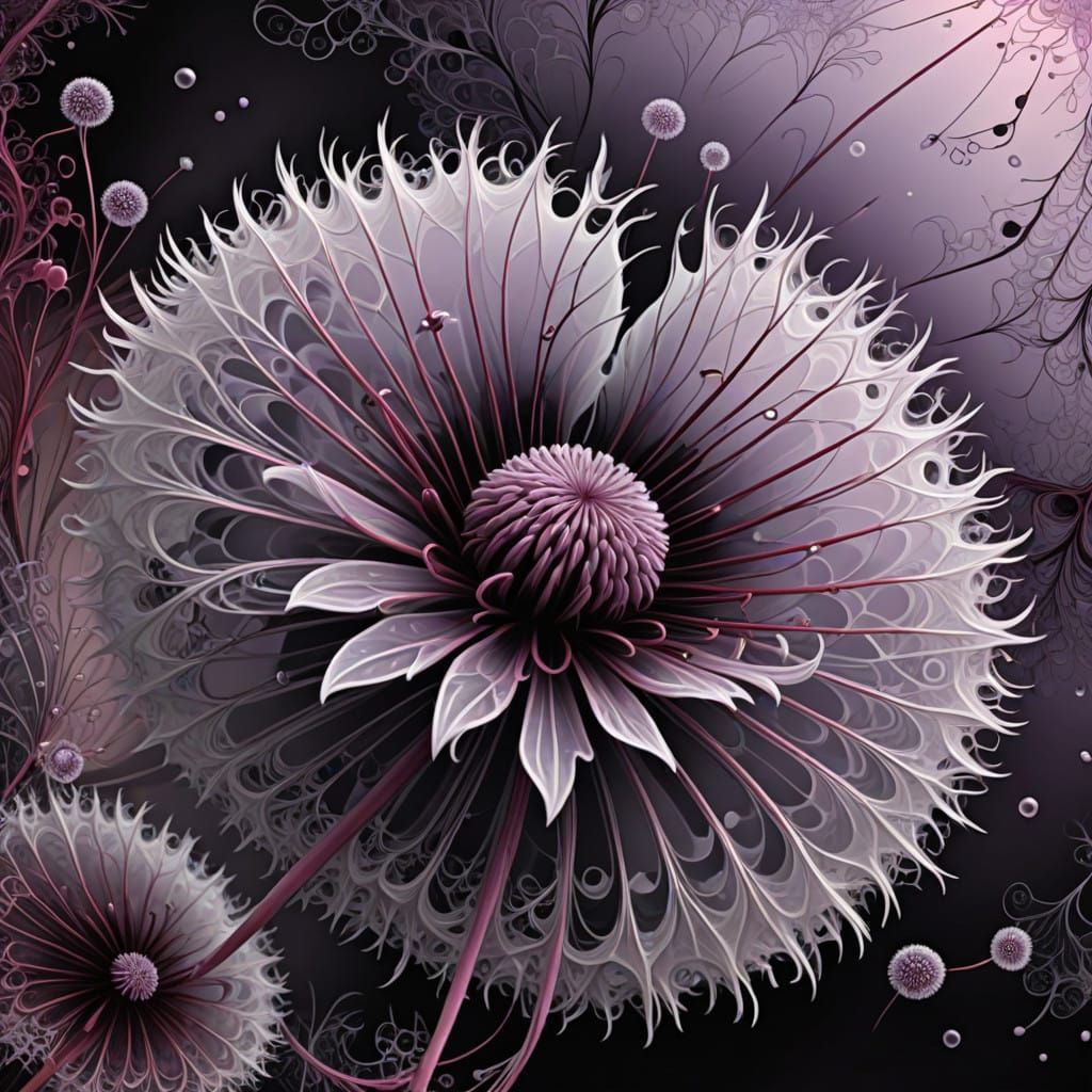 Whimsical Winter Fairy in Airy Dandelion Form