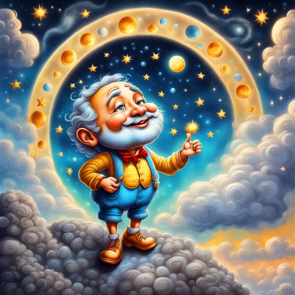 The Man in the Moon Smiles Brightly