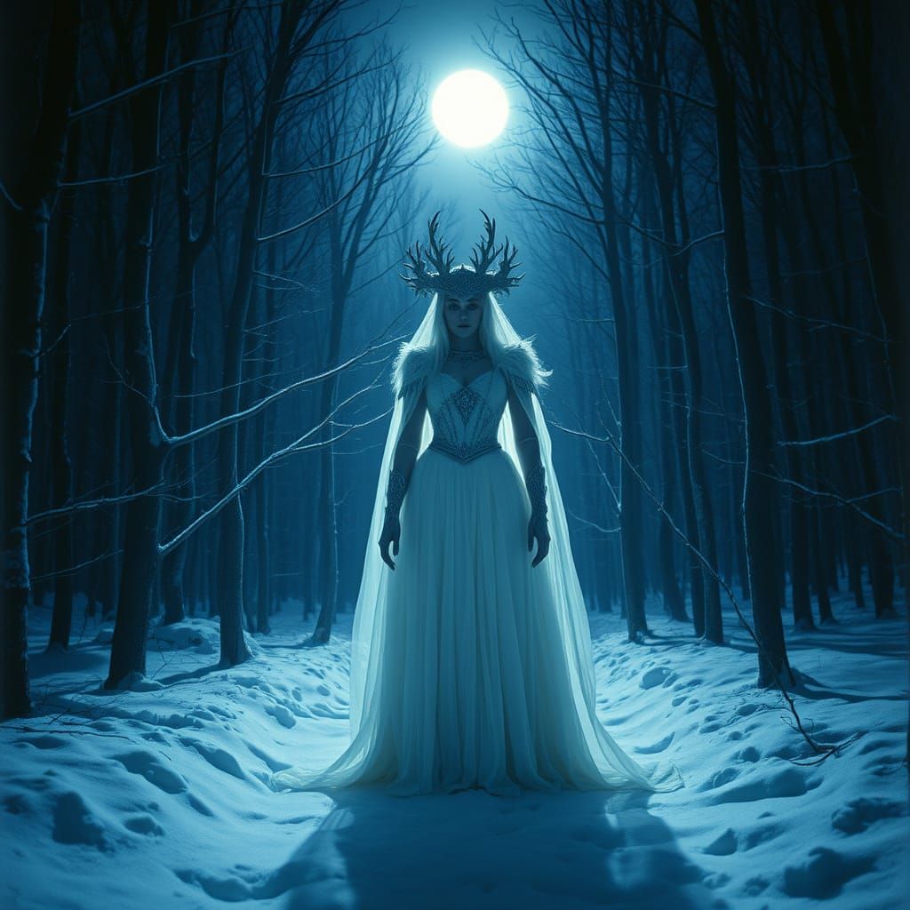 Majestic White Witch Dominates Snowy Winter Landscape