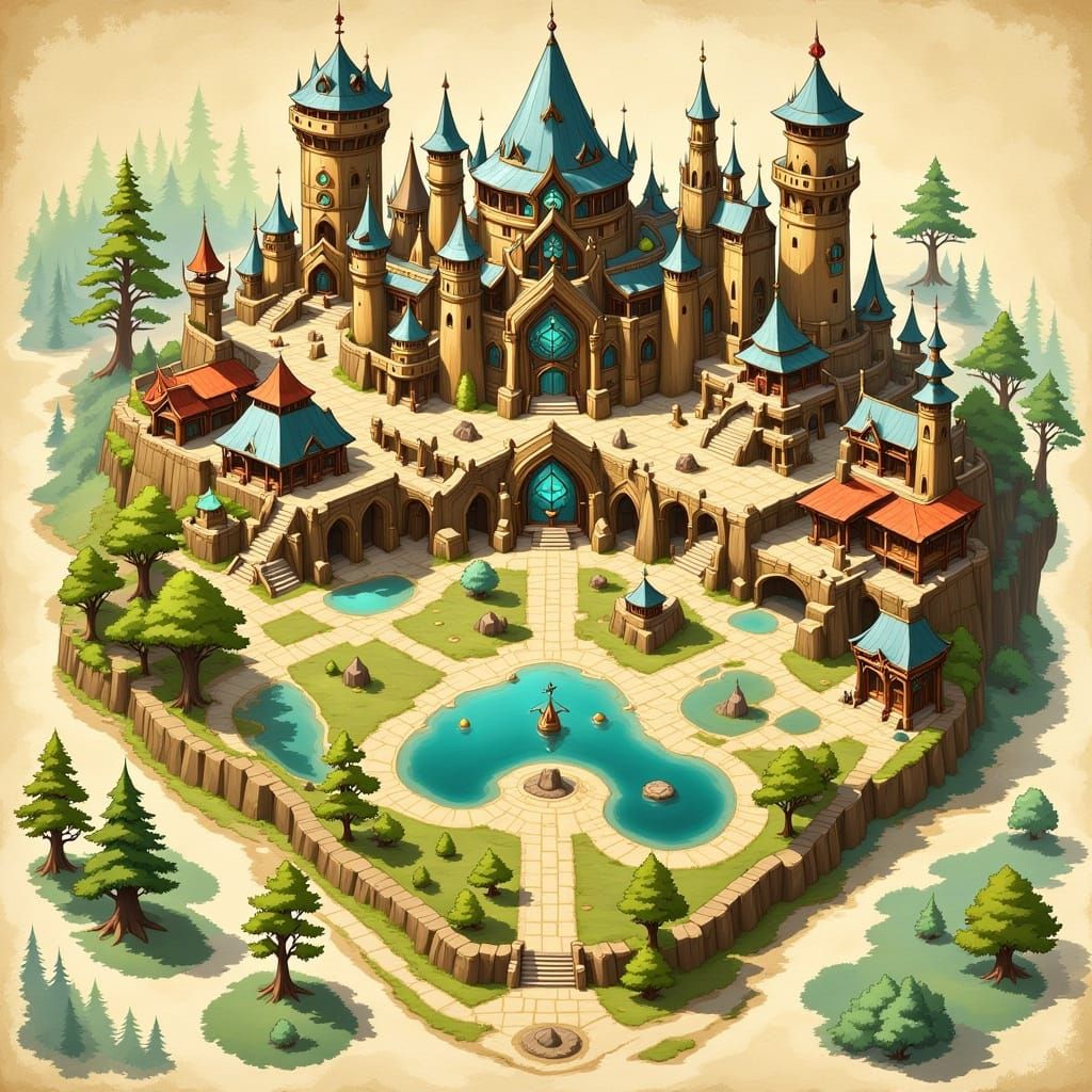 Wizard's Tower Top-Down Map