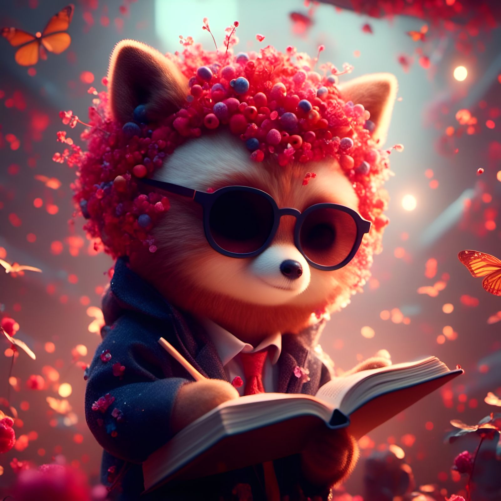 Cartoon Fox Character in Cute Style