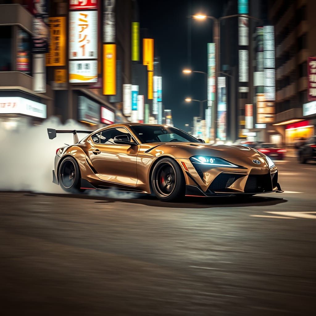 Neon Night Drift in Tokyo