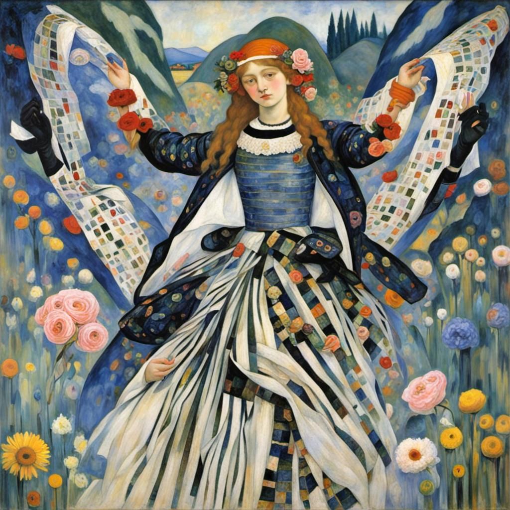 Masterpiece Fusion in Vibrant Colors