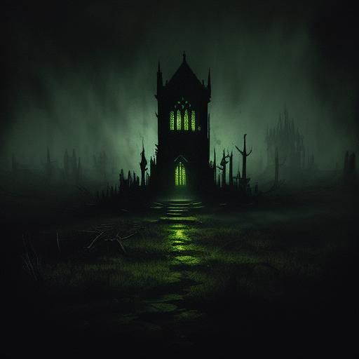 Eerie, Haunted Box in Dimly Lit Chamber