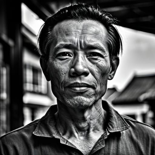 Elaborate Portrait of Handsome Young Vietnamese Man