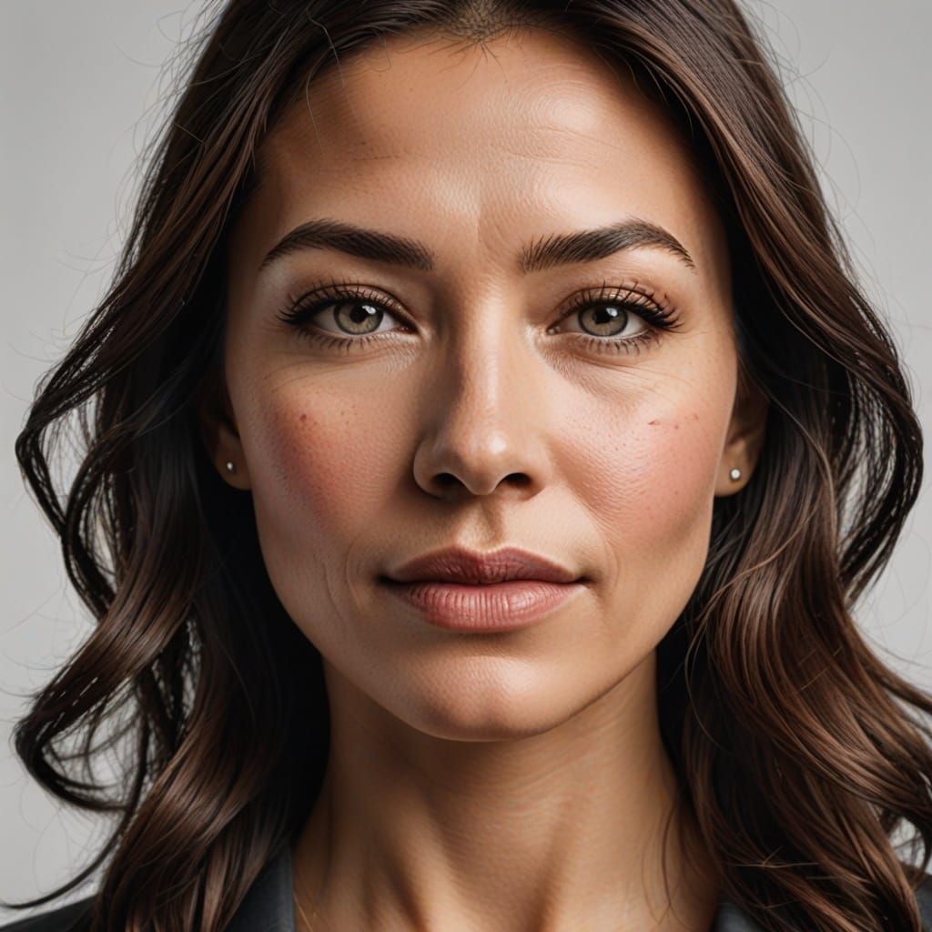 A Portrait of a Woman's Serene Face