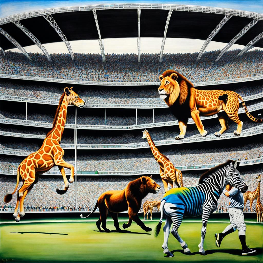 Hyperrealistic Jungle Olympians Compete in Javelin Throw