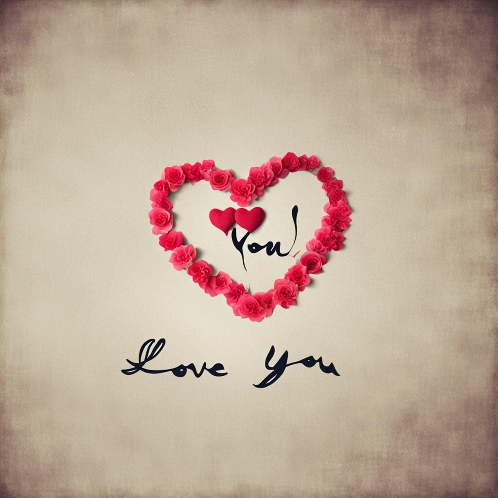 Sincere Digital Portrait of Love