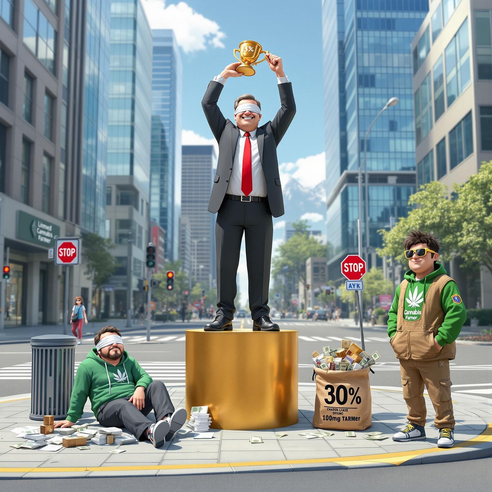 Satirical Vancouver Street Scene Exposes Bureaucratic Hypocr...