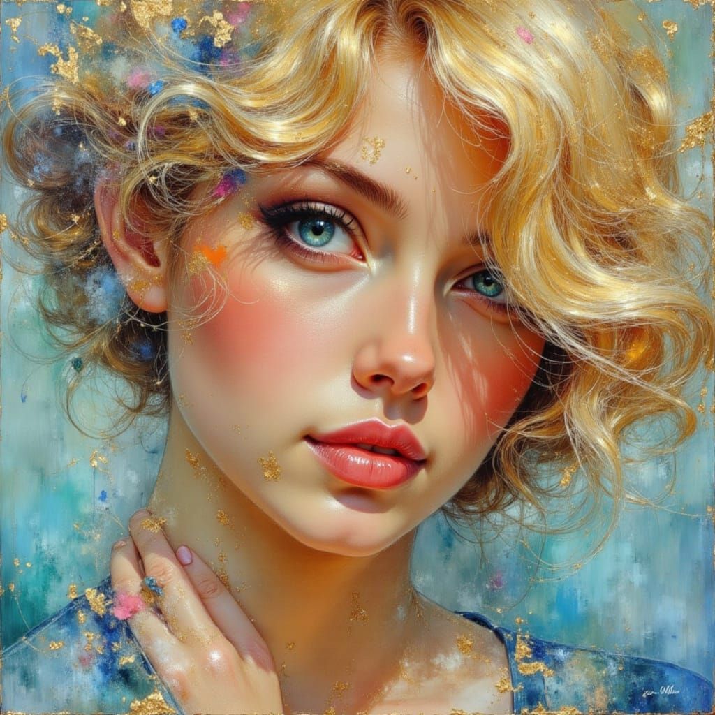 Dreamscape Ballerina as Impasto Oil Painting