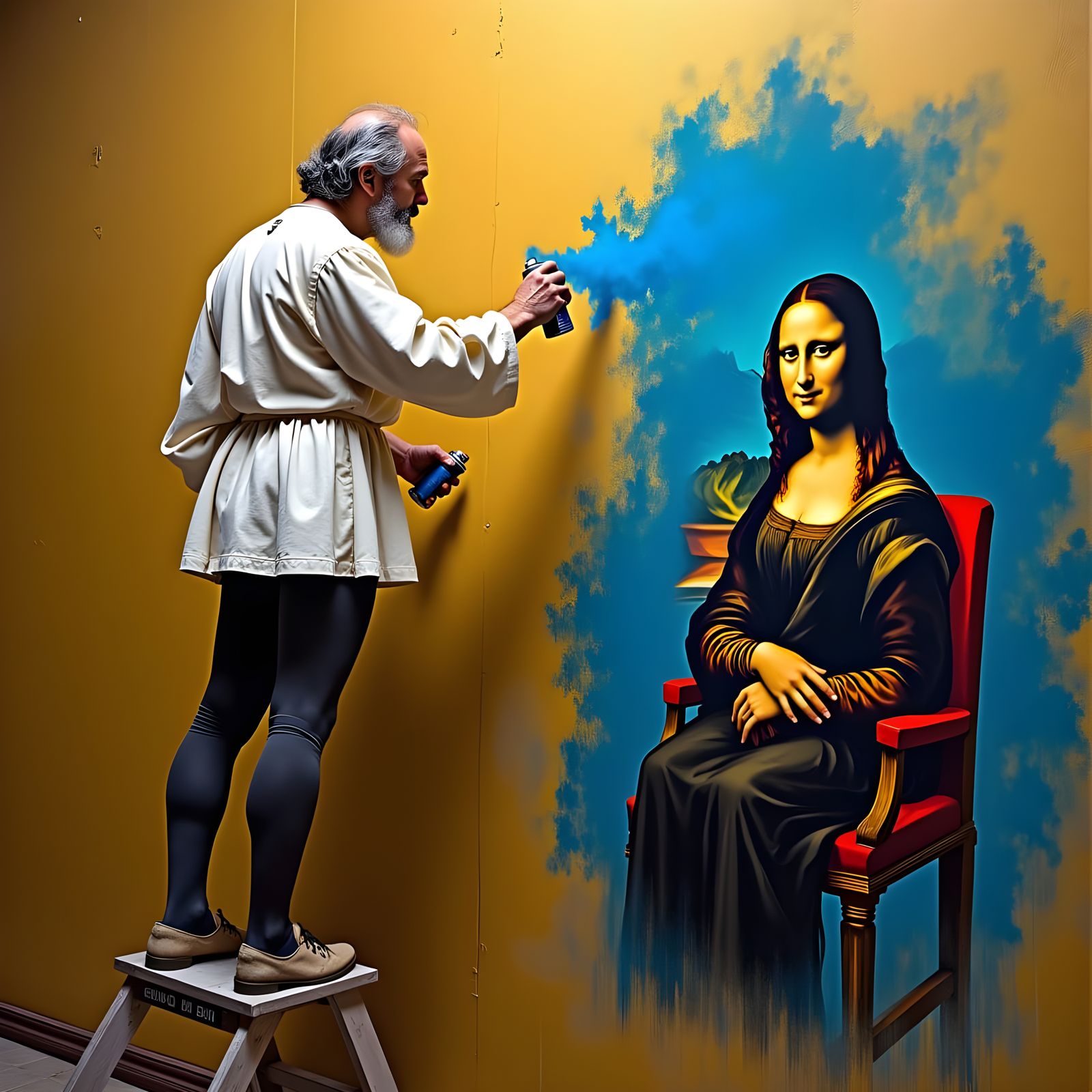 Renaissance Master Creates Modern Mona Lisa