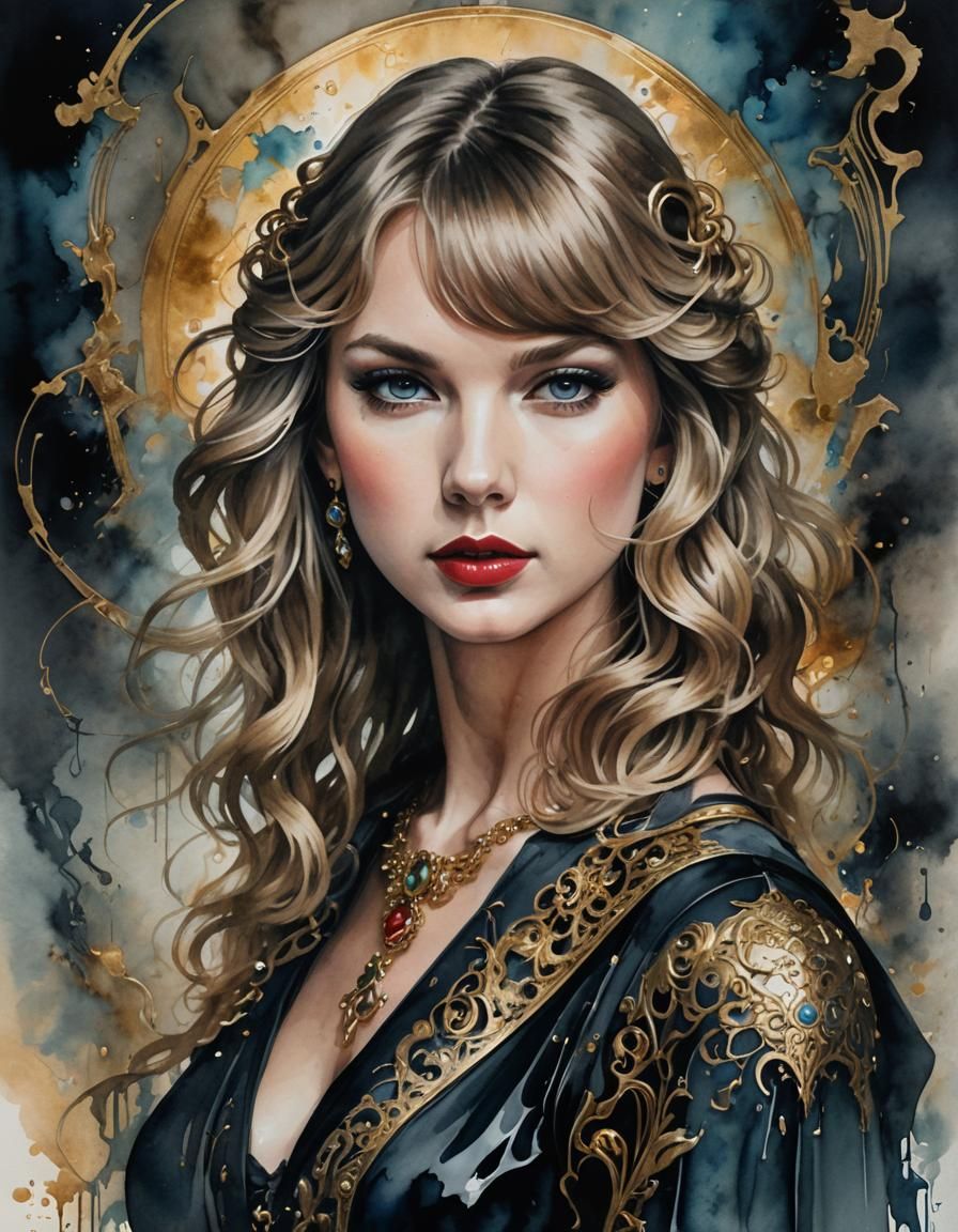 Dark Fantasy Portrait of Taylor Swift as Gothic Muse