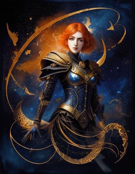 Ethereal Scorpio Portrait in Vibrant Color