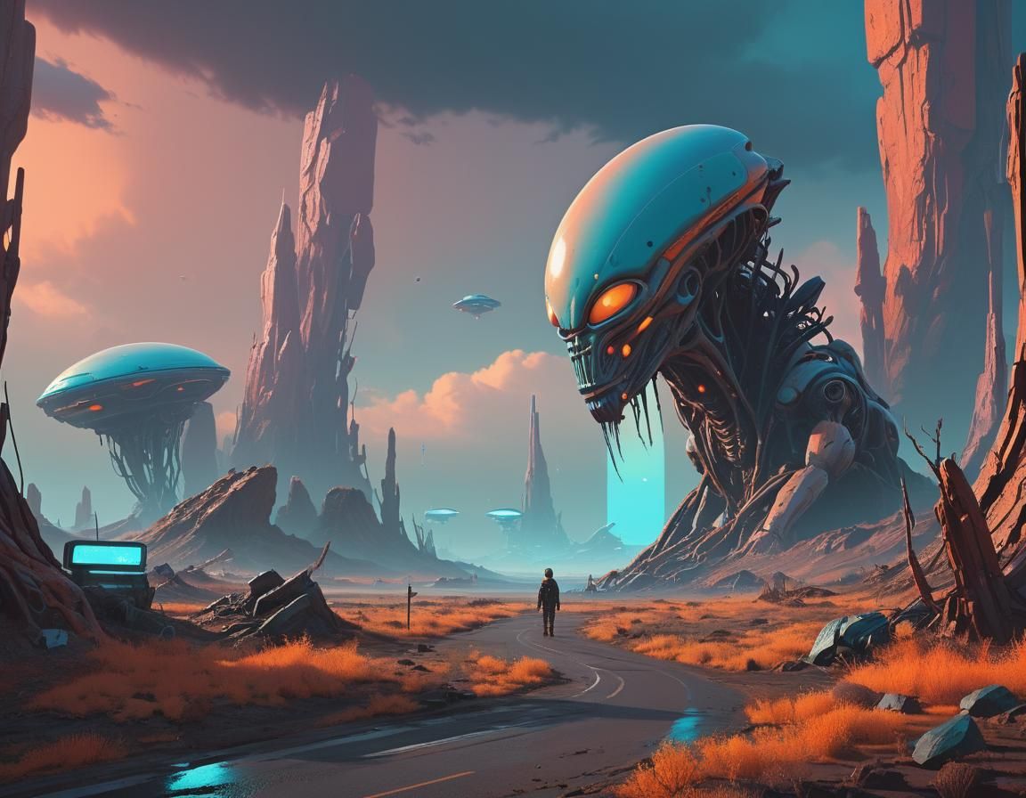 Surreal Futuristic Realism of Alien Worldscapes