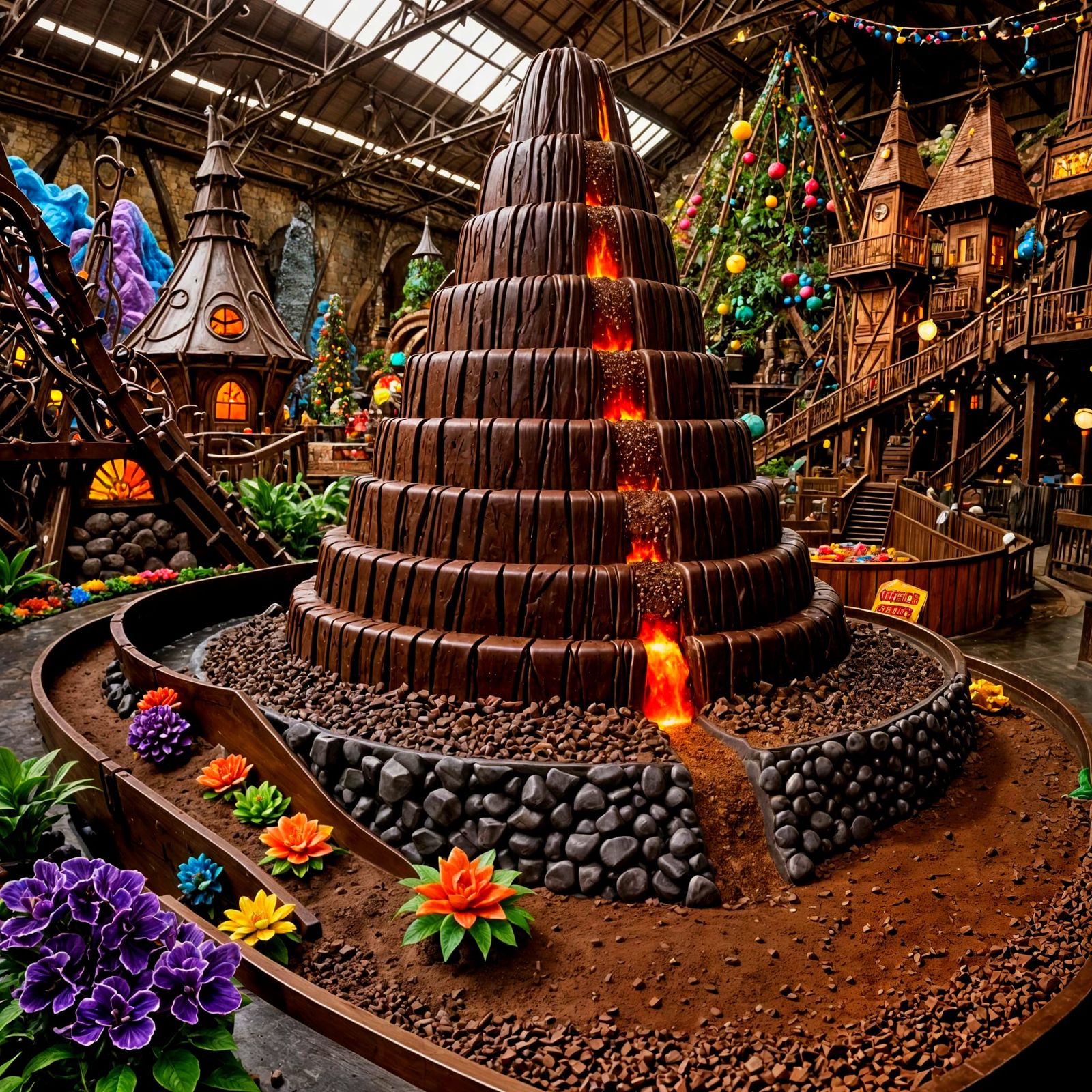 Willy Wonka's Chocolate Volcano Factory