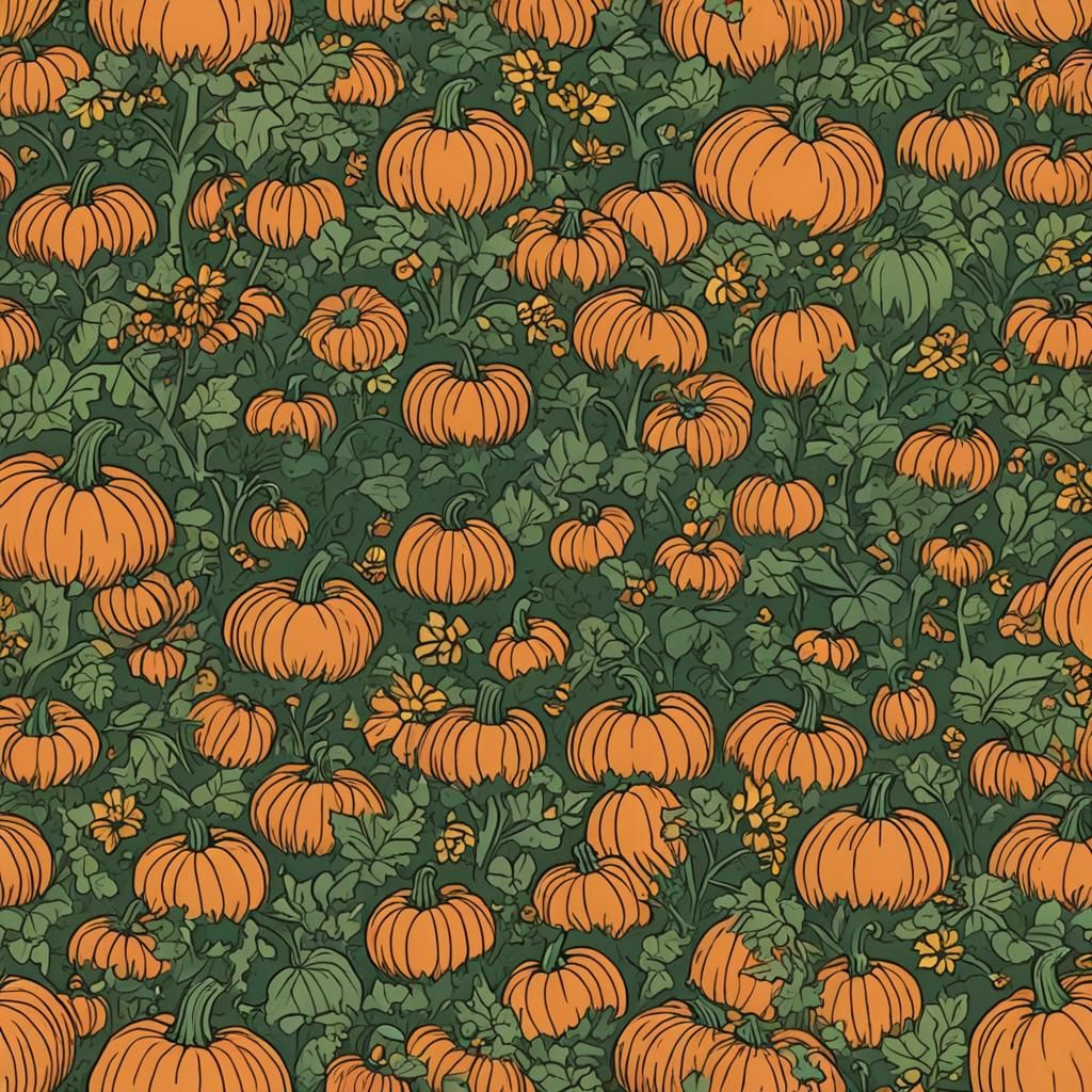 The Great Pumpkin in Vintage Watercolor Style