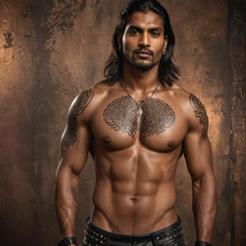 Hyper-Realistic Portrait of a Handsome Indian Man