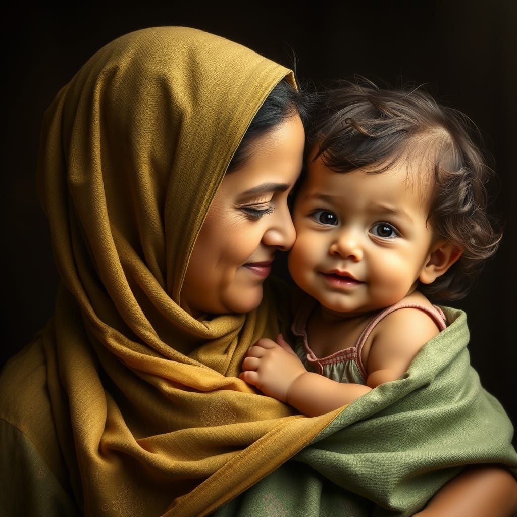 Heartwarming Image of Mother and Child