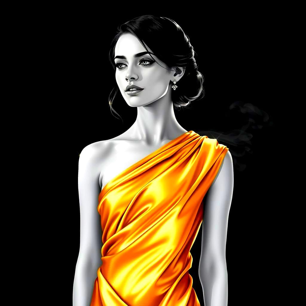 Fractured Mist Figure in Dark Atmosphere