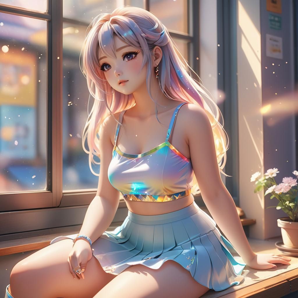 Anime Girl Portrait in Soft Focus