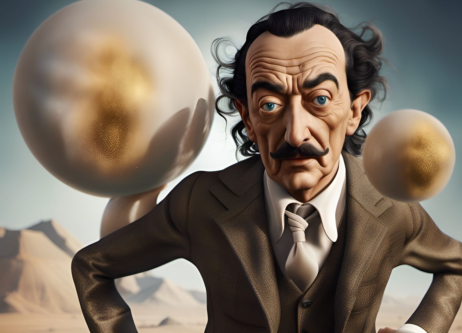 Surreal Self-Portrait in Hyper-Realistic 3D