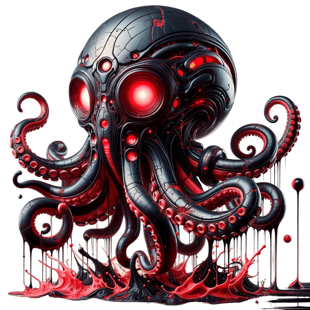 Biomechanical Octopus in Surreal Digital Art Style