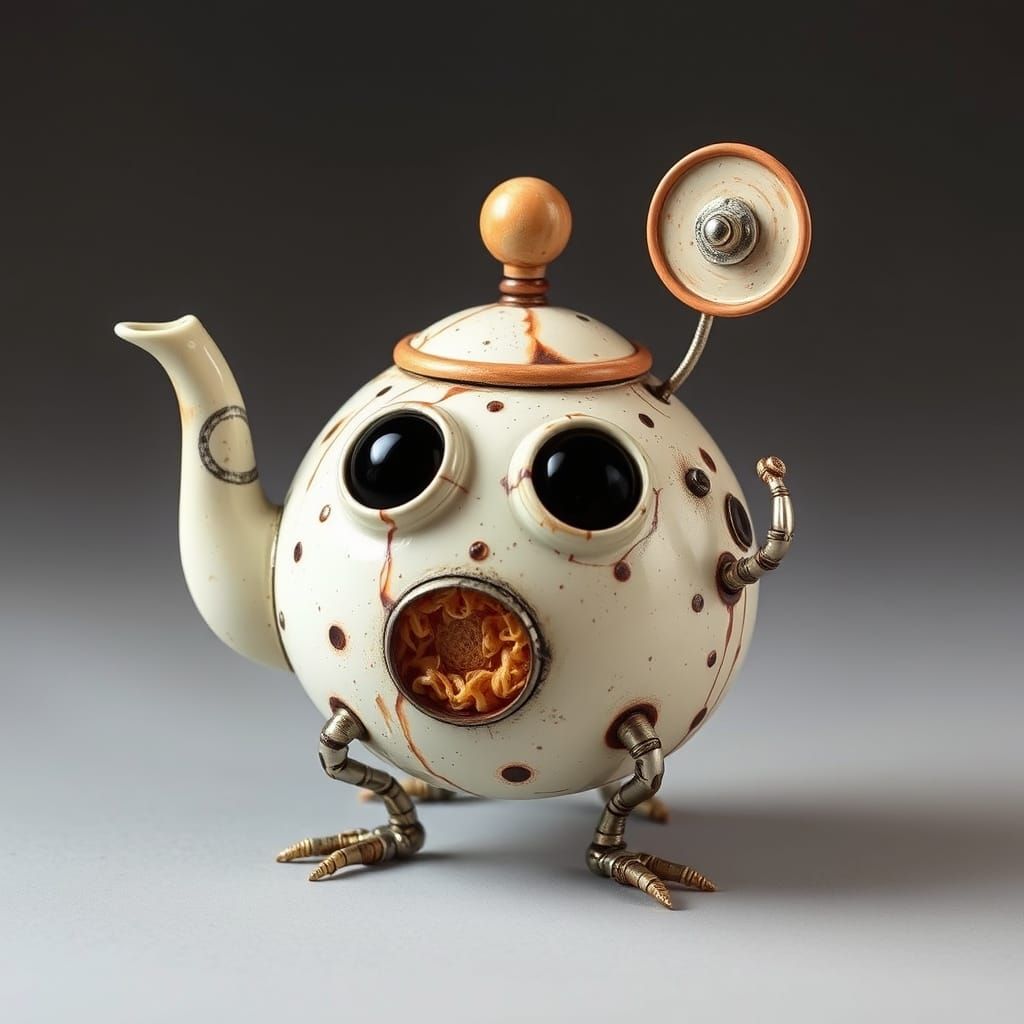 Terrified Teapot Illustration