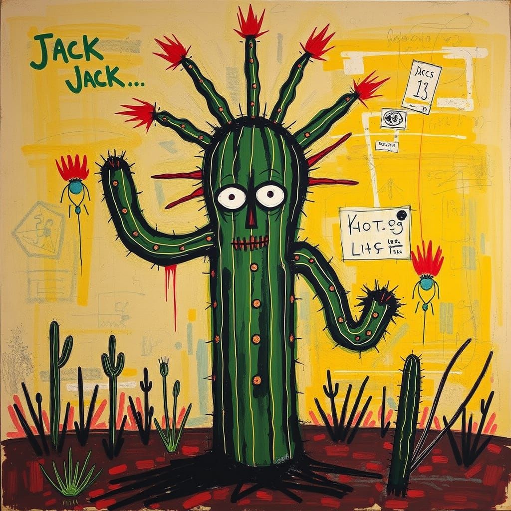 Neo-Expressionist Portrait of Cactus Jack