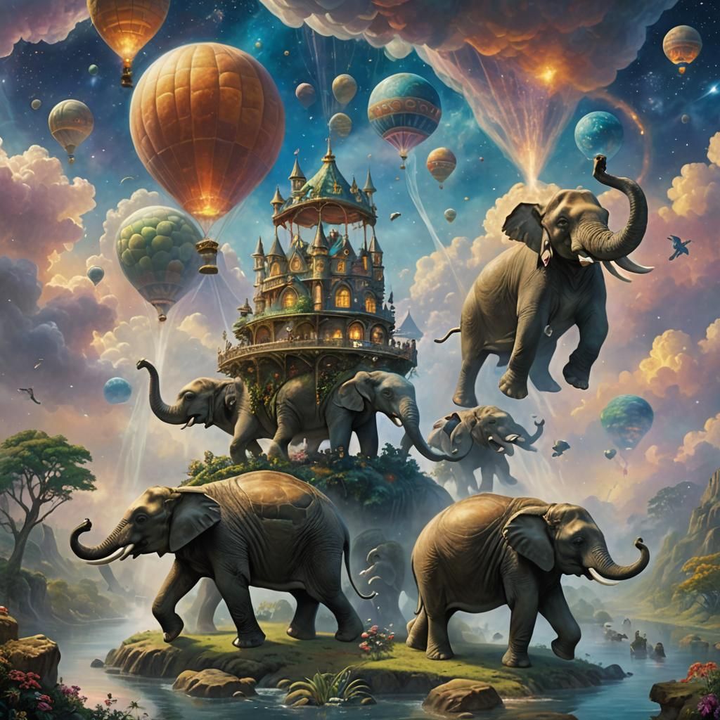 Turtle Carries Fantastical World Aboard Celestial Vessel in...