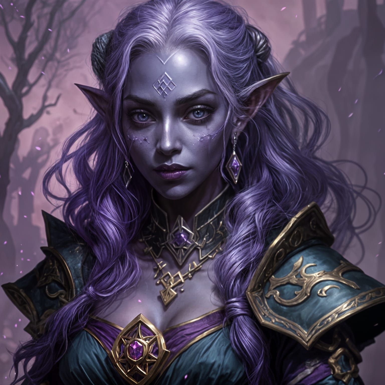 Drow Maiden in Dark Fantasy