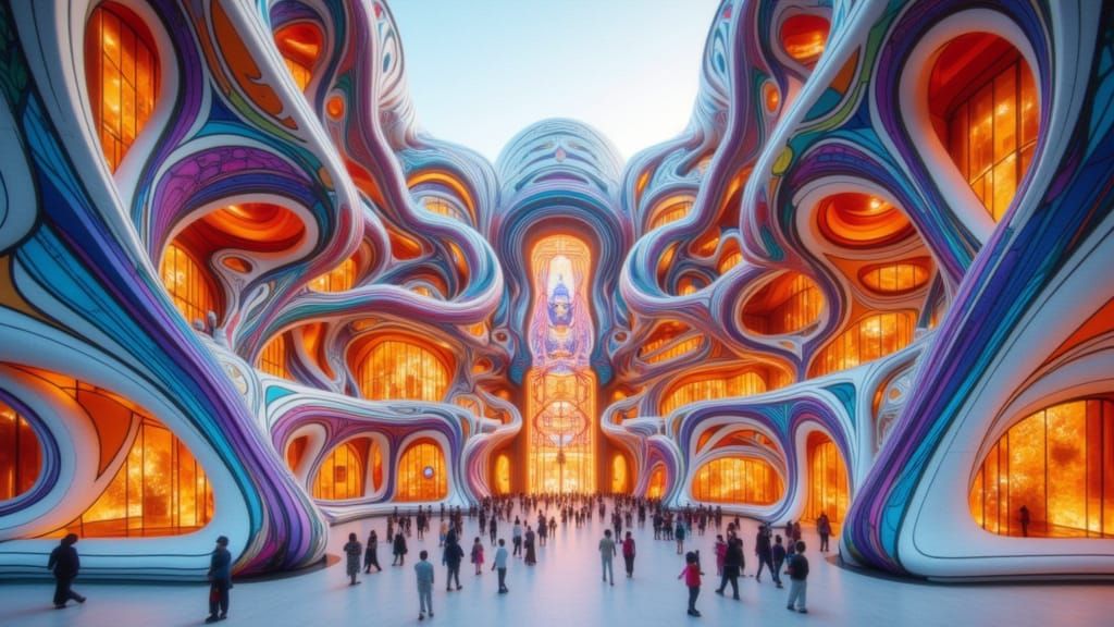 Futuristic Indian Monument in Zaha Hadid Style