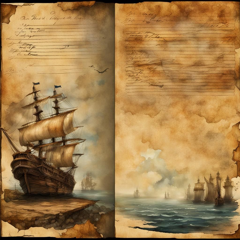 Fantastical Pirate Concept Art in Vintage-Inspired Journal S...