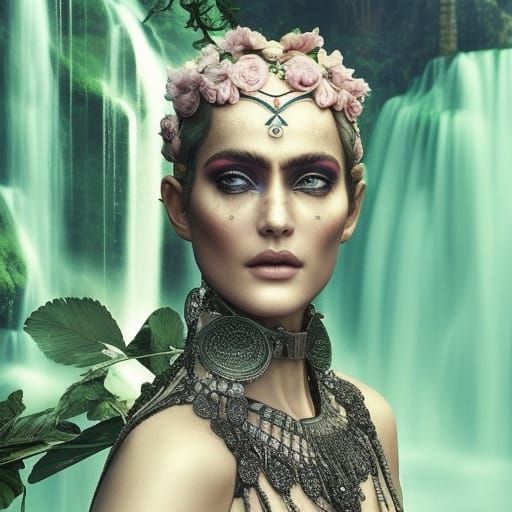 Epic Ancient Castle Scene with Princess Underwater