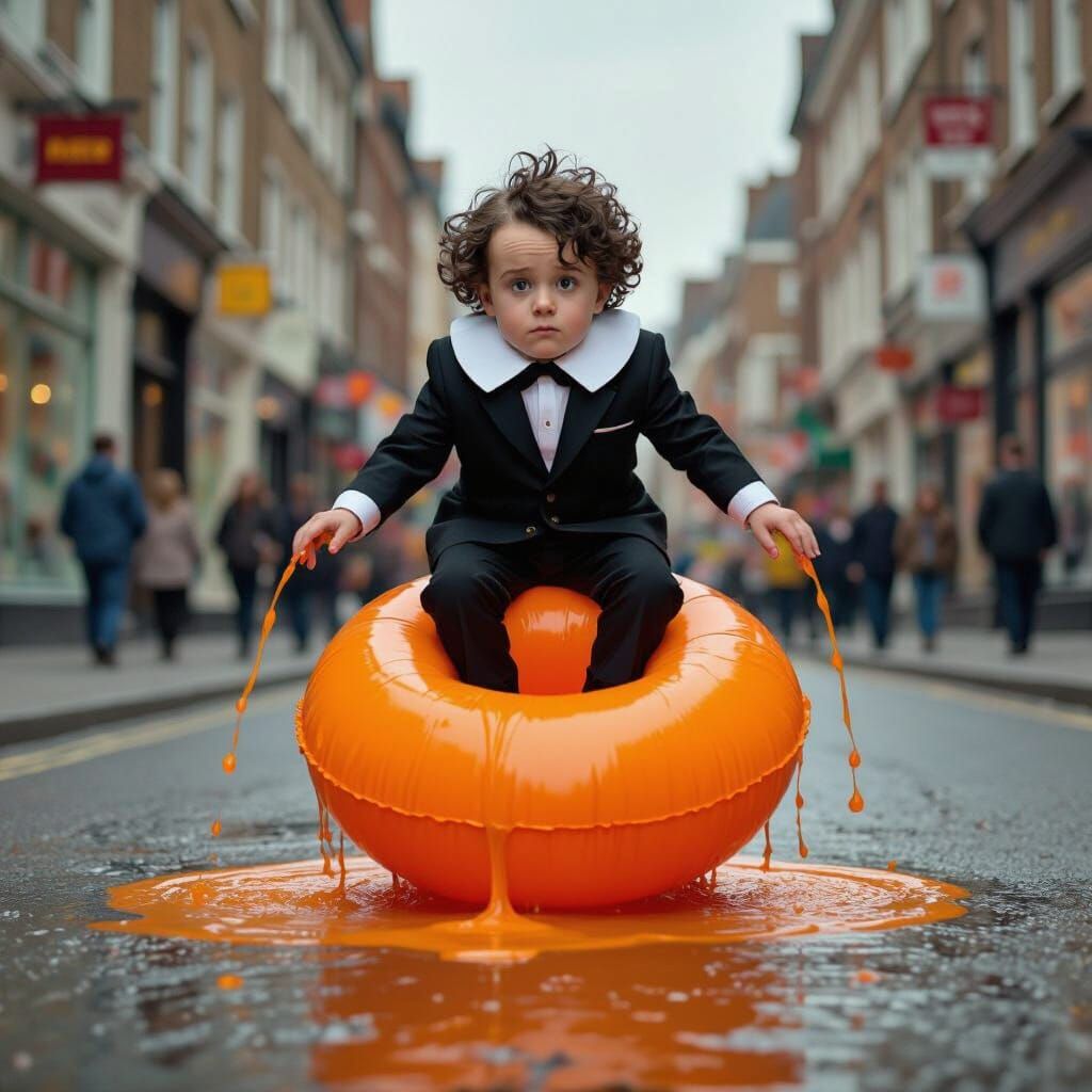 Melancholic Boy on Space Hopper: Rockwell Meets Burton