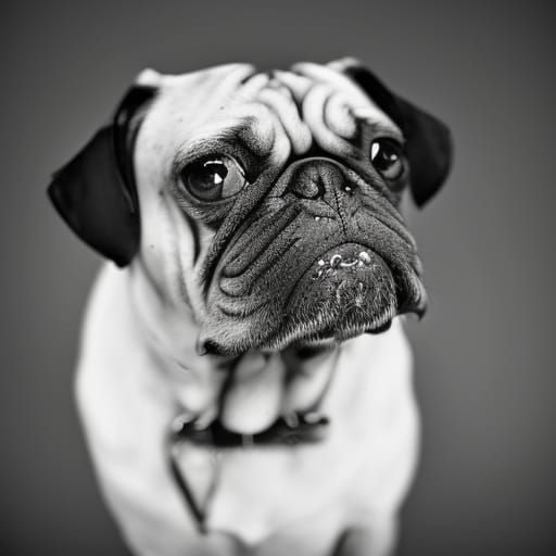 Cute Dog Portrait in High Detail