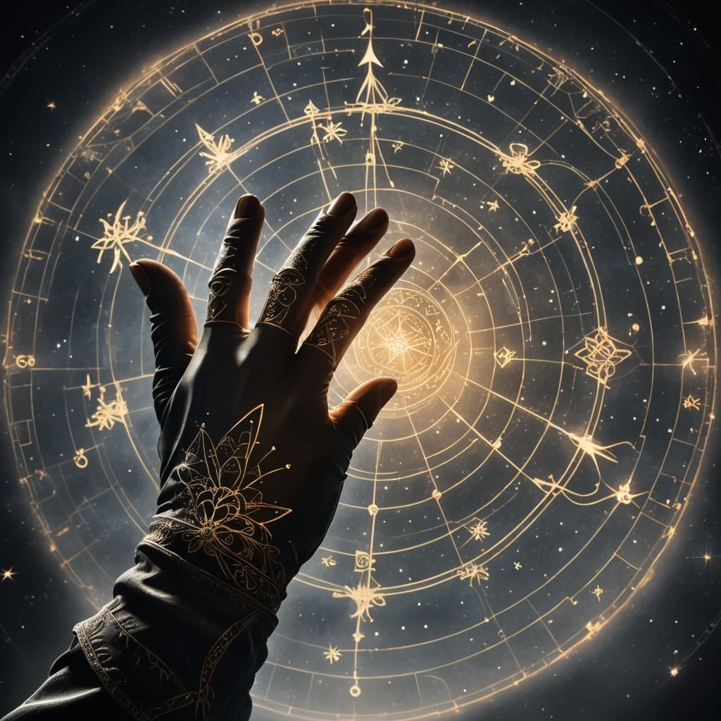 Glowing Virgo Enchants Starry Night with Ancient Runes