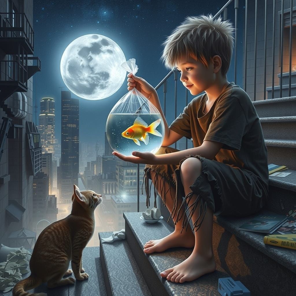 Surreal Aquarium Scene in Fauvist Impressionist Style